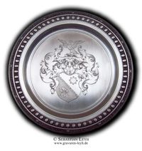 Pewter Plate - Coat Of Arms - Engraving